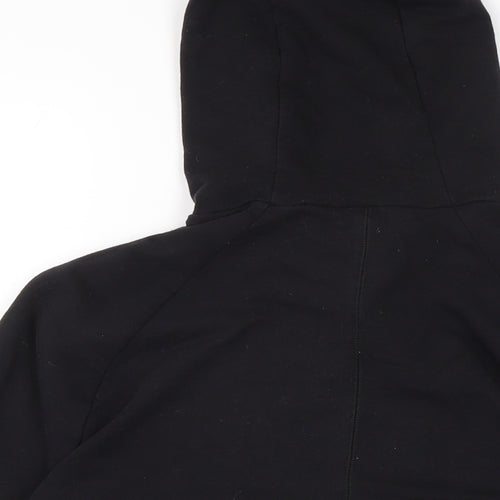 DECATHLON Mens Black Cotton Full Zip Hoodie Size L