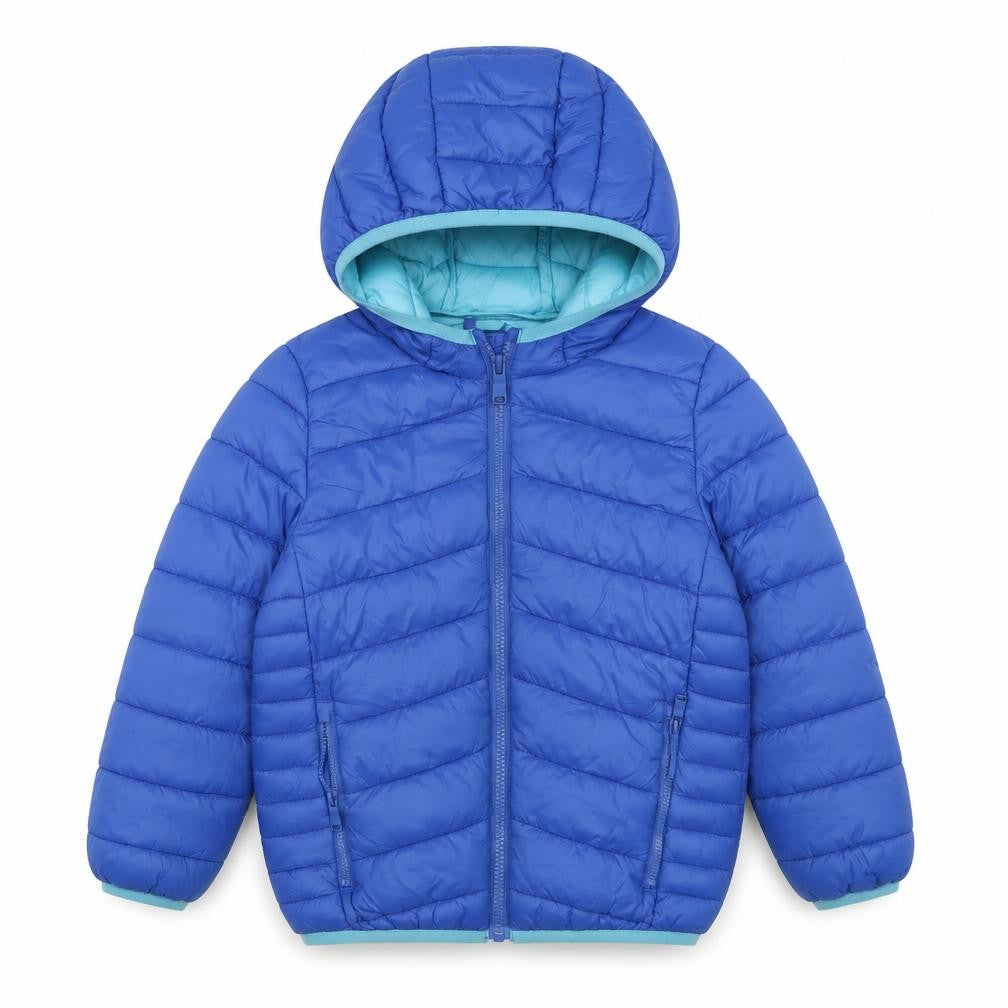 Marks and Spencer Boys Blue Bomber Jacket Coatigan Size 4-5 Years Zip