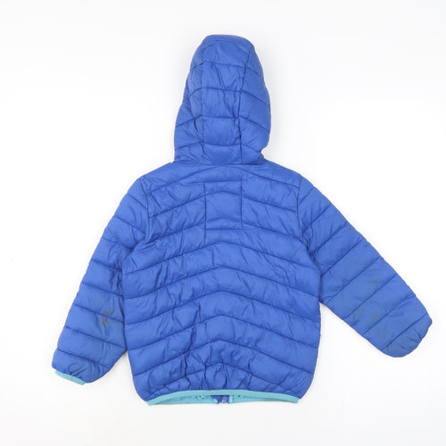 Marks and Spencer Boys Blue Bomber Jacket Coatigan Size 4-5 Years Zip