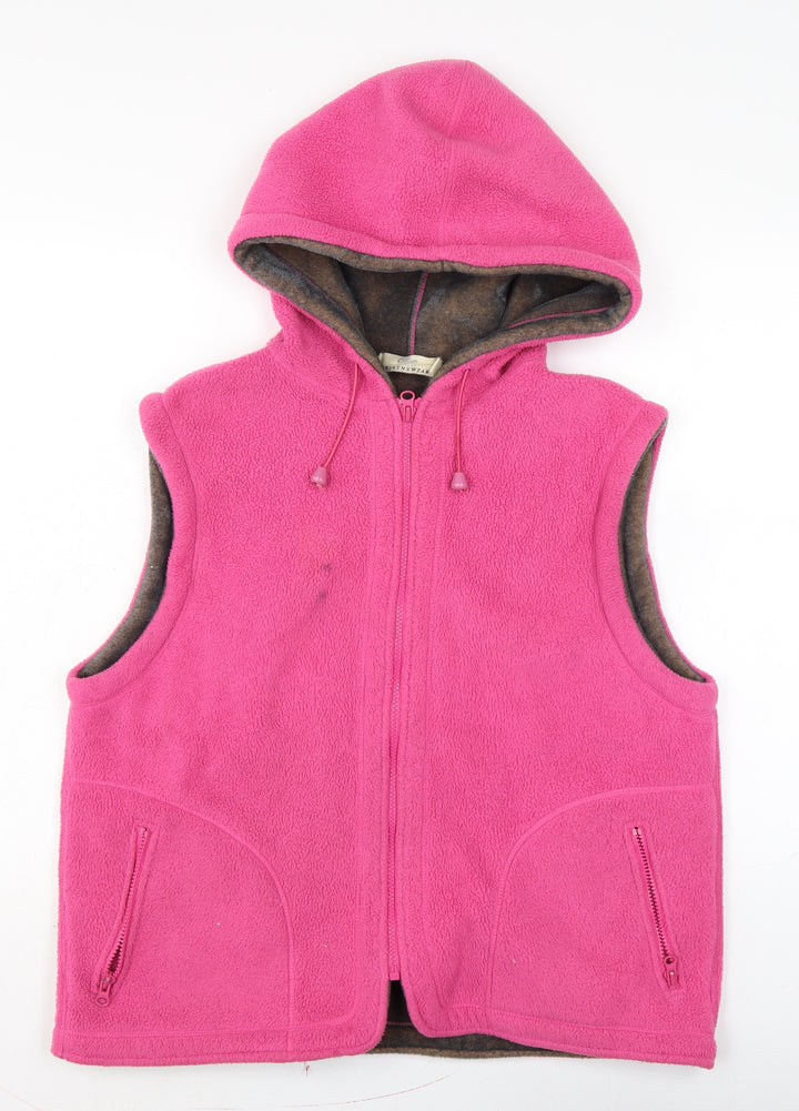 Cotton Traders Womens Orange Gilet Waistcoat Size 18 Zip