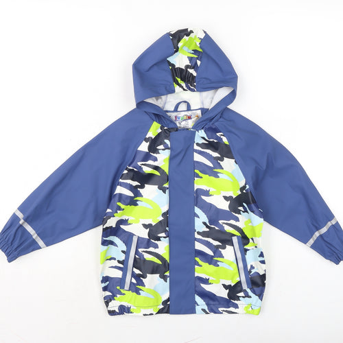 Lupilo Boys Blue Camouflage Anorak Jacket Size 2-3 Years Zip