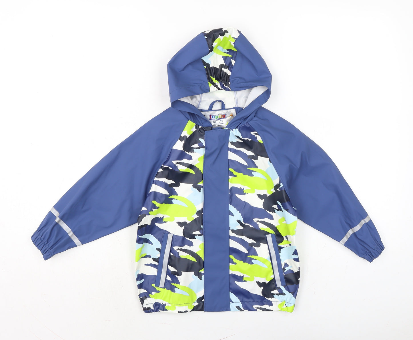 Lupilo Boys Blue Camouflage Anorak Jacket Size 2-3 Years Zip