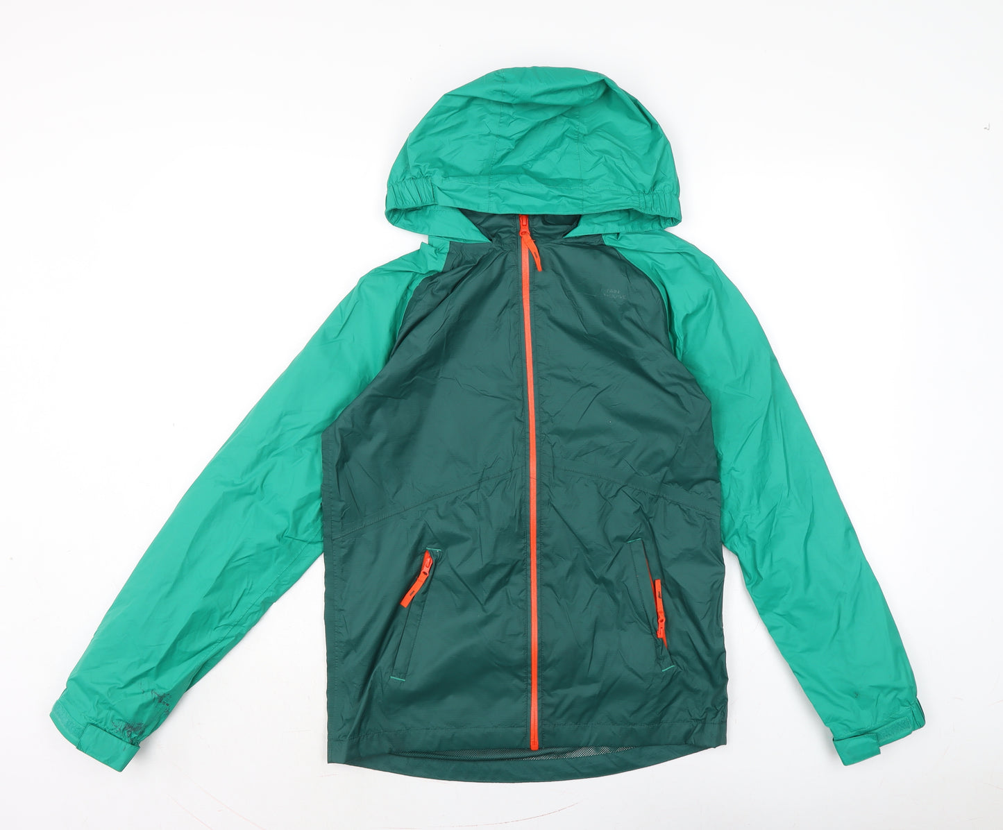 Mountain Warehouse Boys Green Anorak Jacket Size 13 Years Zip