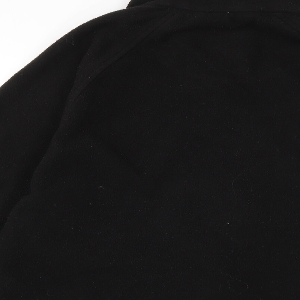 Regatta Womens Black Polyester Basic Casual Size 12 Mock Neck Zip