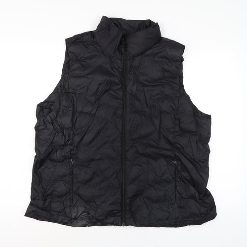 Market Spencer Womens Black Gilet Waistcoat Size 20 Zip