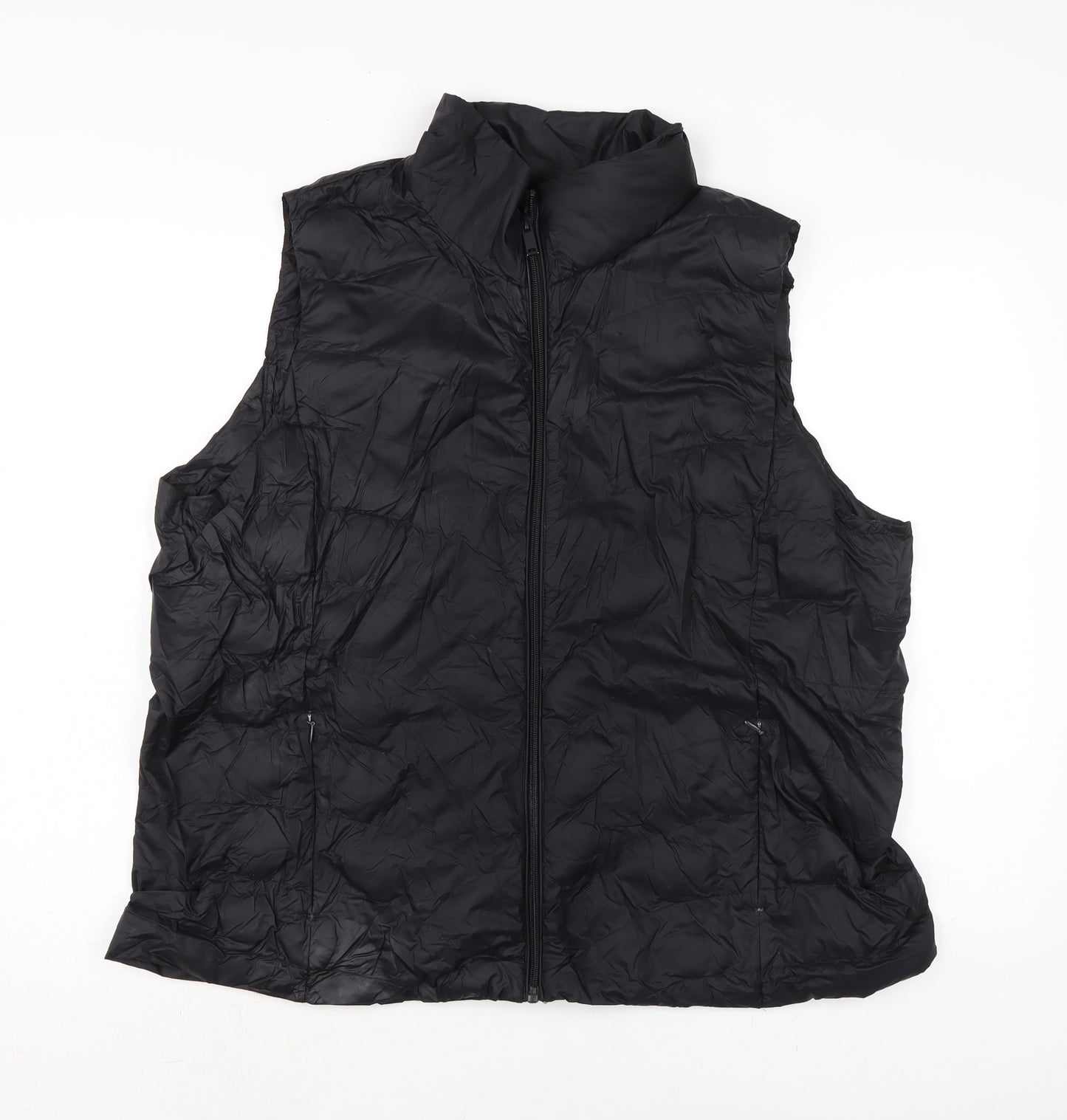 Market Spencer Womens Black Gilet Waistcoat Size 20 Zip