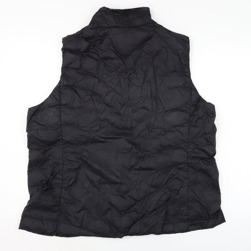 Market Spencer Womens Black Gilet Waistcoat Size 20 Zip