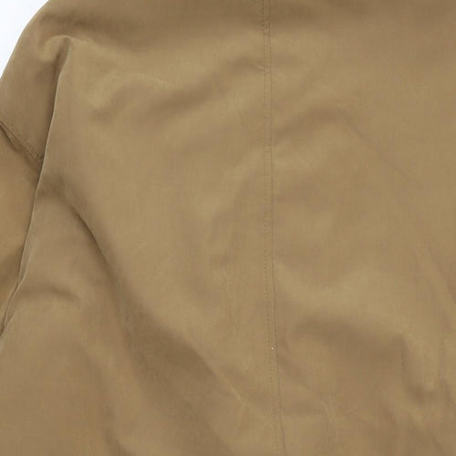 Downstairs Mens Brown Overcoat Coat Size 44 Zip
