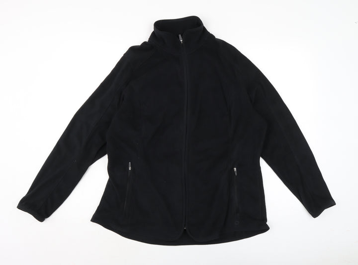 Marks and Spencer Womens Black Jacket Size 18 Zip