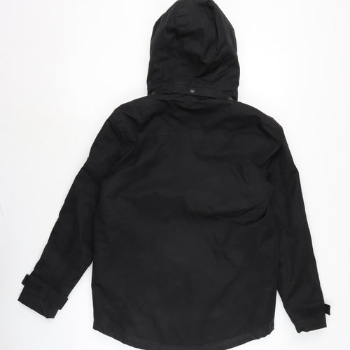 Ho Fear Boys Black Anorak Coat Size 13 Years Zip