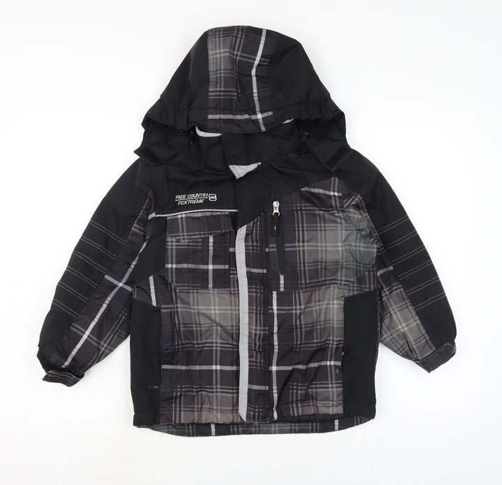 Free Country Boys Black Anorak Coat Size S Zip