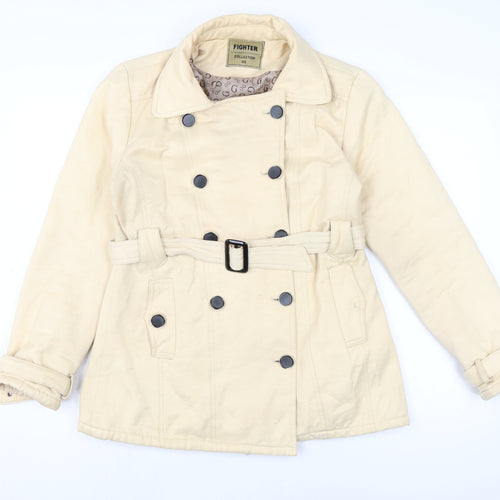 Fighter collection. Womens Beige Jacket Size M Button