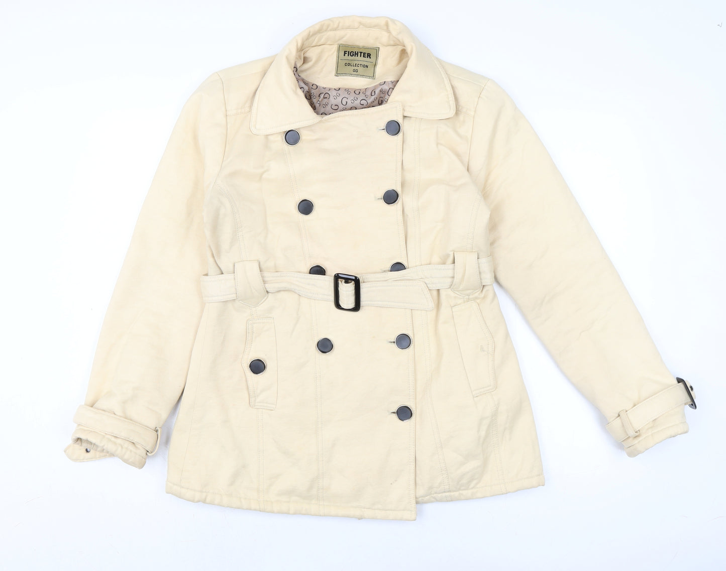 Fighter collection. Womens Beige Jacket Size M Button