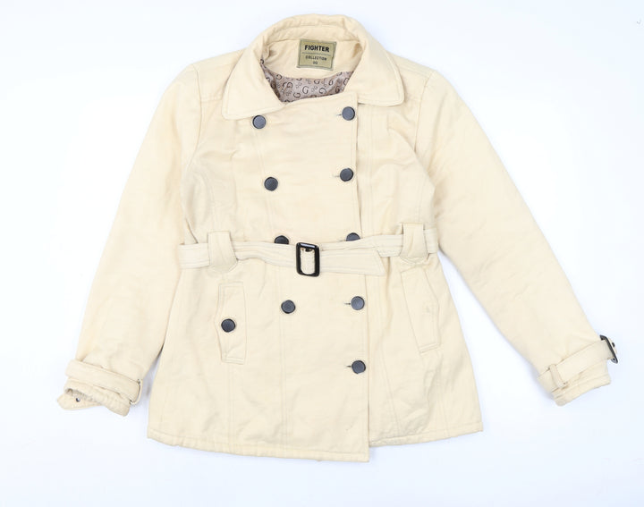 Fighter collection. Womens Beige Jacket Size M Button