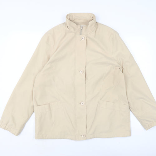 Marks and Spencer Womens Beige Jacket Size 14 Button