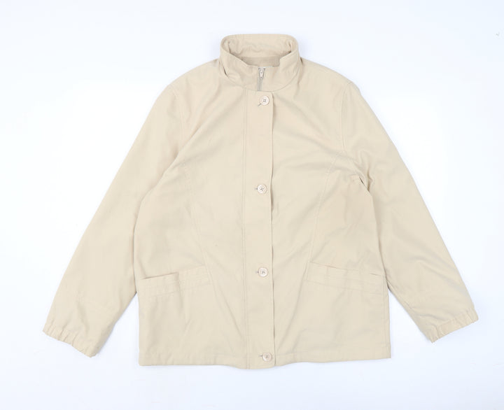 Marks and Spencer Womens Beige Jacket Size 14 Button