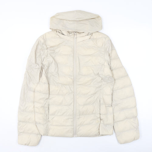 Marks and Spencer Womens Ivory Jacket Size 10 Zip