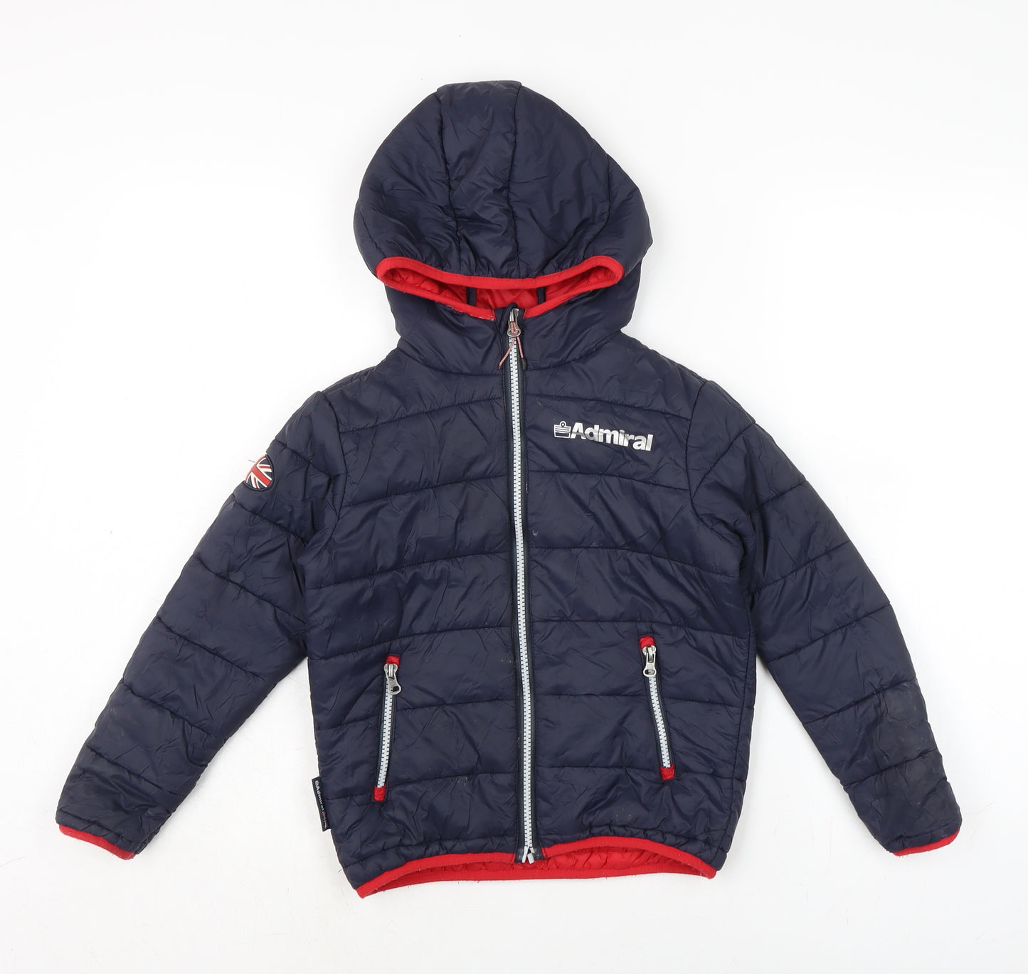 Admiral Boys Blue Puffer Jacket Jacket Size 6 Years Zip