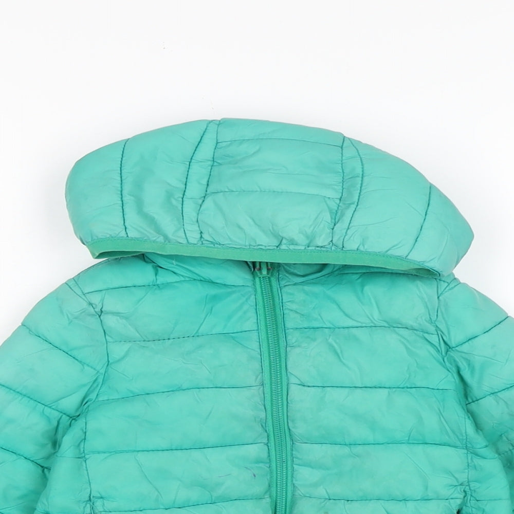 Dunnes Boys Green Puffer Jacket Jacket Size 12-18 Months Zip