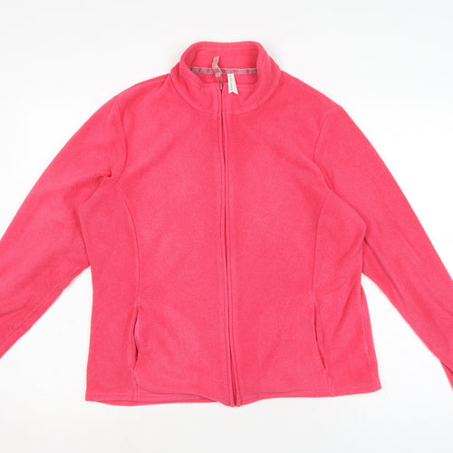 Marks and Spencer Womens Pink Jacket Size 16 Zip