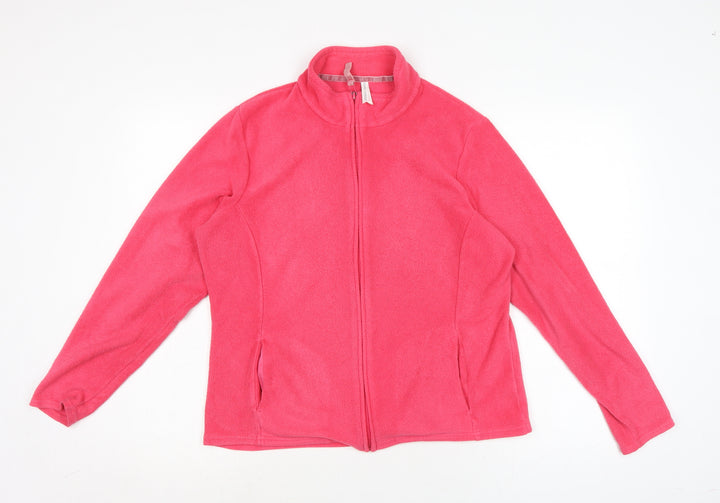 Marks and Spencer Womens Pink Jacket Size 16 Zip