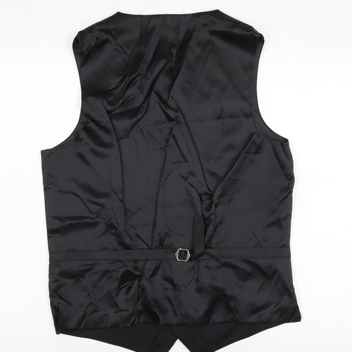 Marks and Spencer Mens Black Gilet Waistcoat Size XL Button