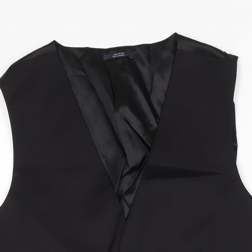 Marks and Spencer Mens Black Gilet Waistcoat Size XL Button
