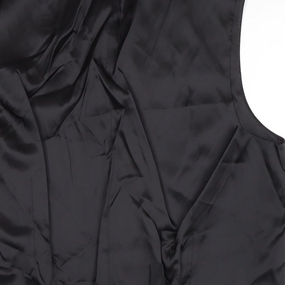 Marks and Spencer Mens Black Gilet Waistcoat Size XL Button