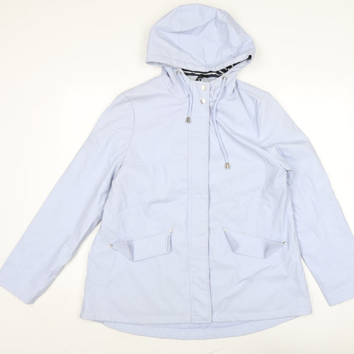 DUNNES Womens Blue Anorak Jacket Size 12 Zip