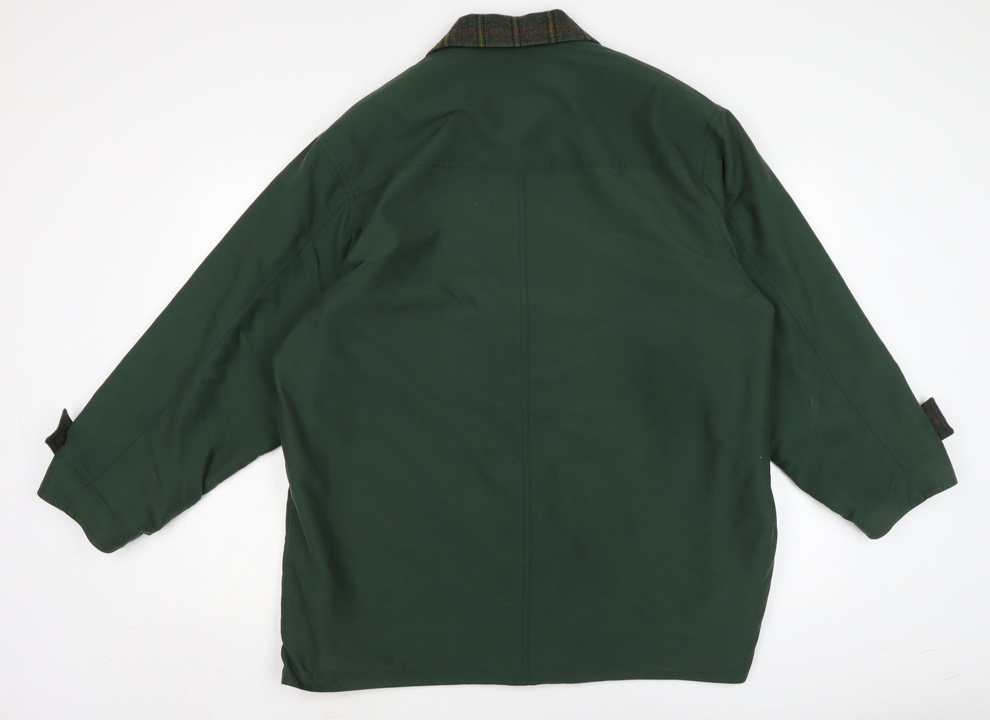 Henry white Mens Green Overcoat Coat Size L Button