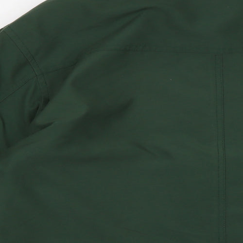 Henry white Mens Green Overcoat Coat Size L Button