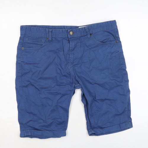 Denim & Co. Mens Blue Cotton Bermuda Shorts Size 36 in L10 in Regular Zip