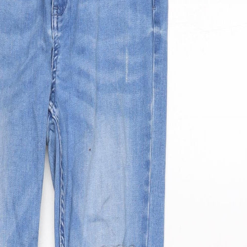 F&F Womens Blue Cotton Blend Tapered Jeans Size 28 in L27.5 in Regular Zip