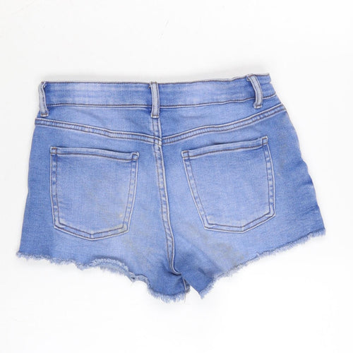 Denim & Co. Girls Blue Cotton Cut-Off Shorts Size 12-13 Years Regular