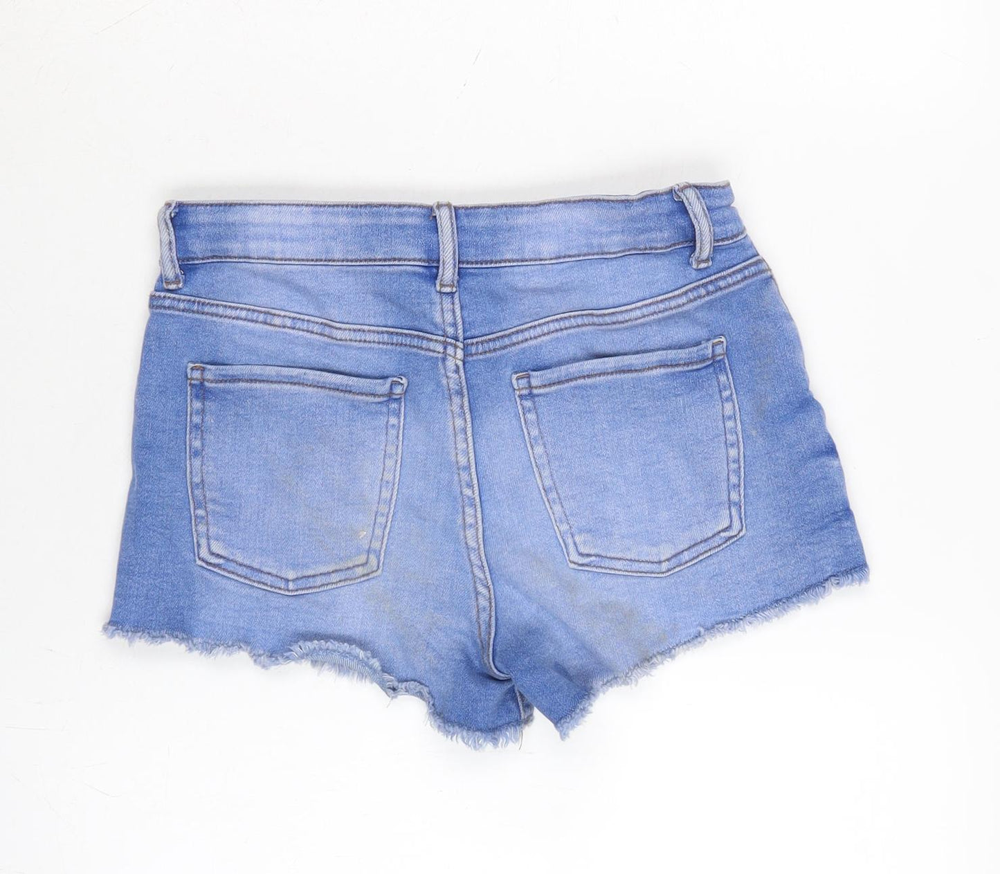 Denim & Co. Girls Blue Cotton Cut-Off Shorts Size 12-13 Years Regular
