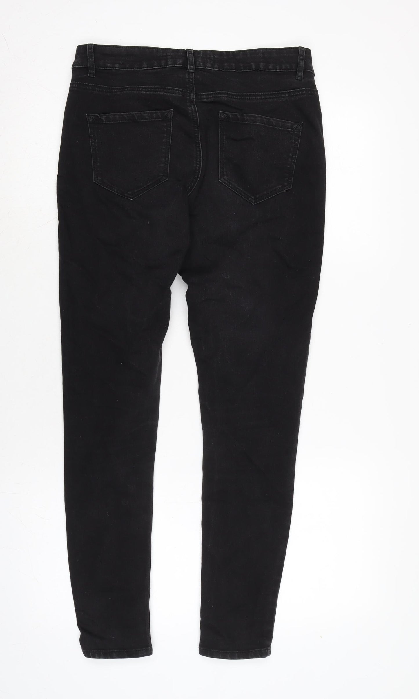 George Womens Grey Cotton Blend Skinny Jeans Size 10 L28 in Regular Zip
