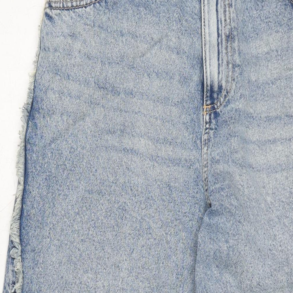 Rita ora Womens Blue Cotton Wide-Leg Jeans Size 10 L29.5 in Regular Zip