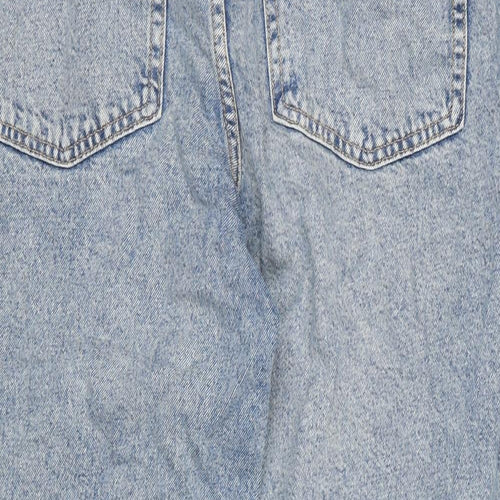 Rita ora Womens Blue Cotton Wide-Leg Jeans Size 10 L29.5 in Regular Zip