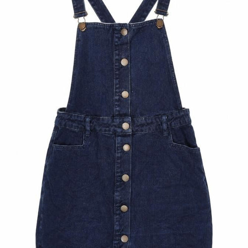 NEXT Womens Blue Cotton Pinafore/Dungaree Dress Size 12 Square Neck Snap - Adjustable Straps