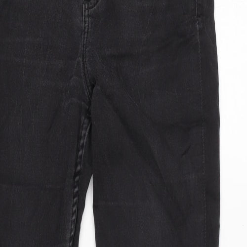 Monki Womens Grey Cotton Blend Tapered Jeans Size 28 in L29 in Slim Zip