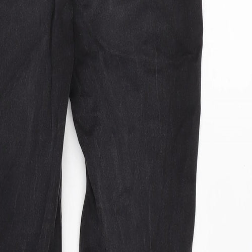 Monki Womens Grey Cotton Blend Tapered Jeans Size 28 in L29 in Slim Zip