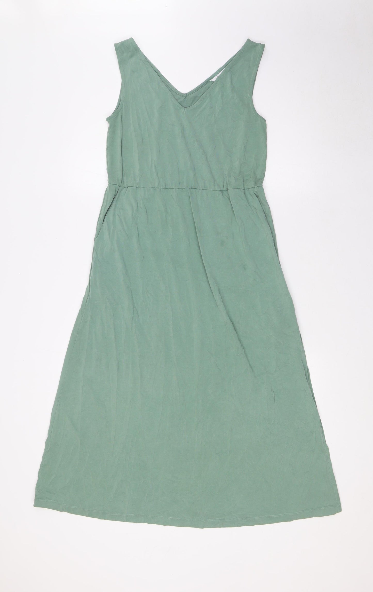 Great Plains Womens Green Modal A-Line Size 8 V-Neck - Pockets