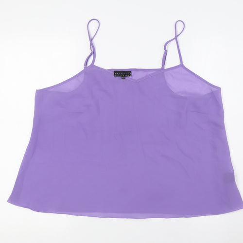 Antonino Philosophy Womens Purple Polyester Camisole Blouse Size 20 V-Neck