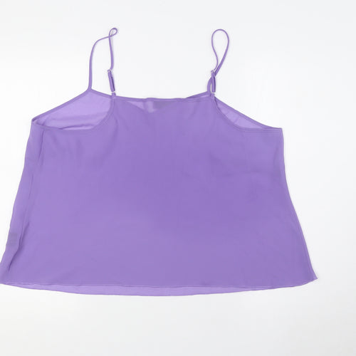 Antonino Philosophy Womens Purple Polyester Camisole Blouse Size 20 V-Neck