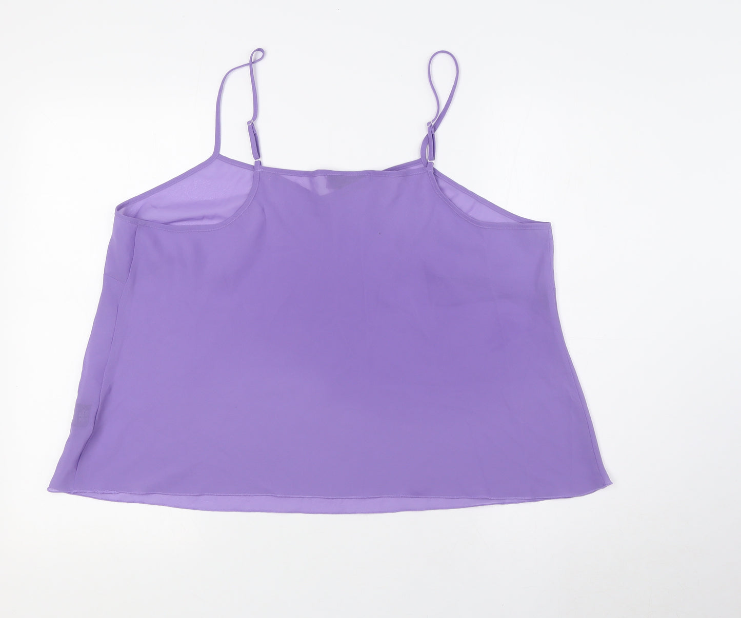 Antonino Philosophy Womens Purple Polyester Camisole Blouse Size 20 V-Neck