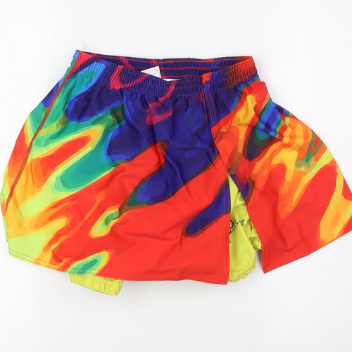 Bella Goes Biking Womens Multicoloured Polyester A-Line Skort Size L Regular - Biking Shorts