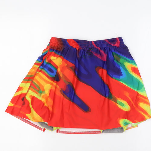 Bella Goes Biking Womens Multicoloured Polyester A-Line Skort Size L Regular - Biking Shorts
