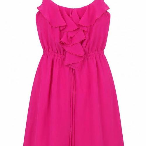 Forever 21 Womens Pink Polyester A-Line Size S Scoop Neck