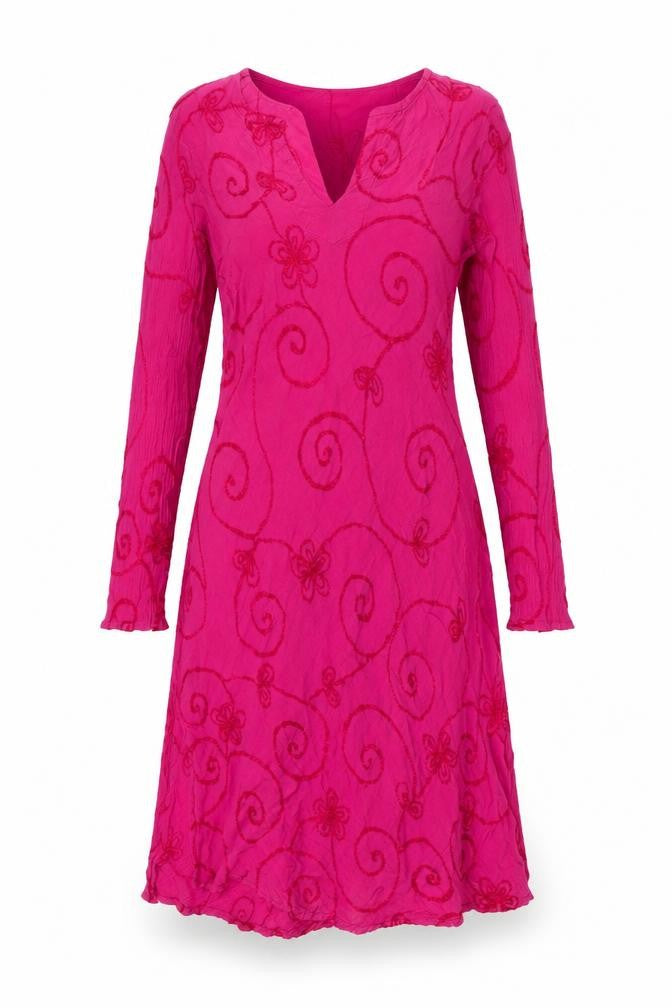 Nomads Womens Pink Cotton A-Line Size S V-Neck - Size S-M
