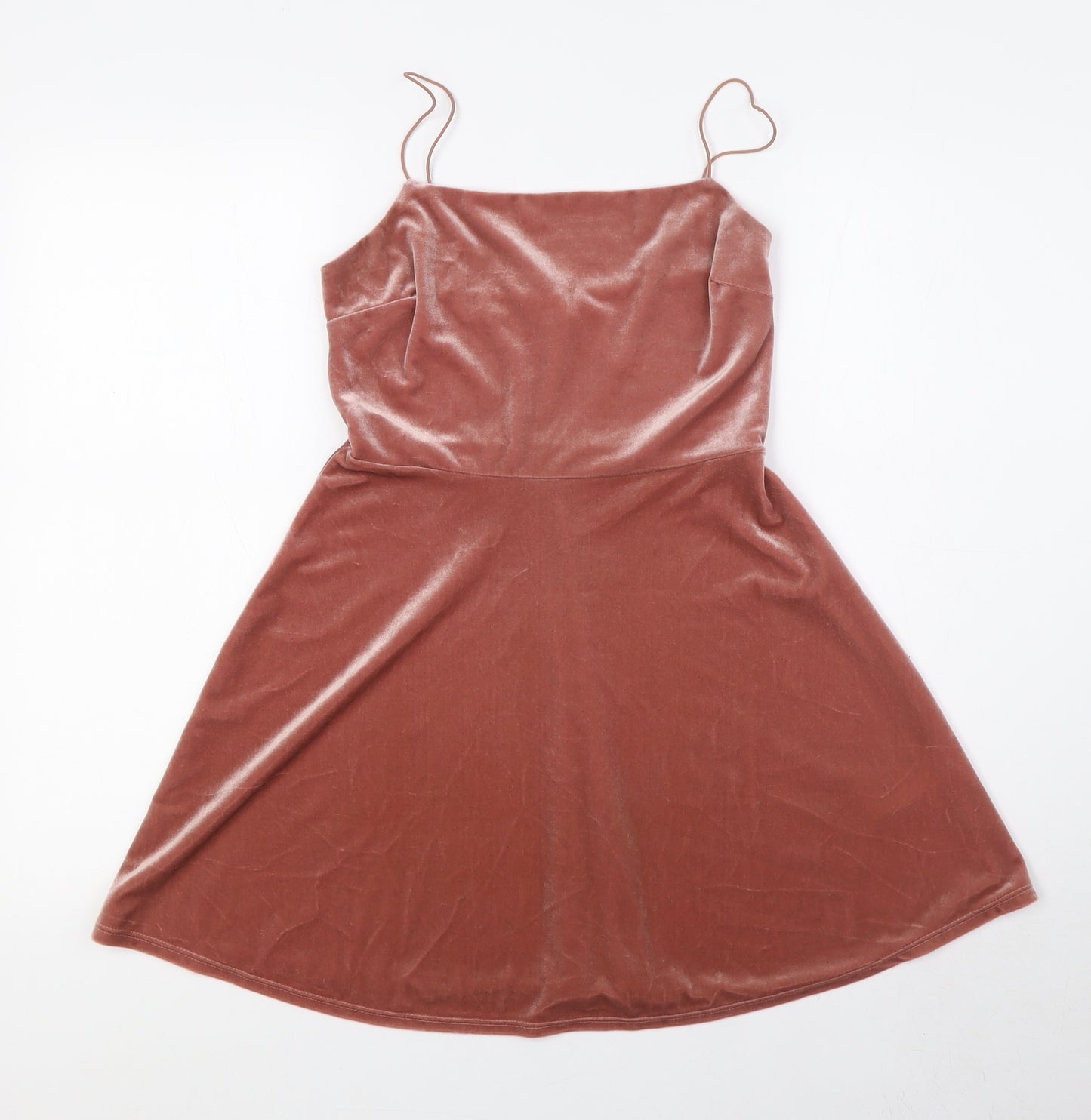 Urban Outfitters Womens Pink Polyester A-Line Size S Square Neck